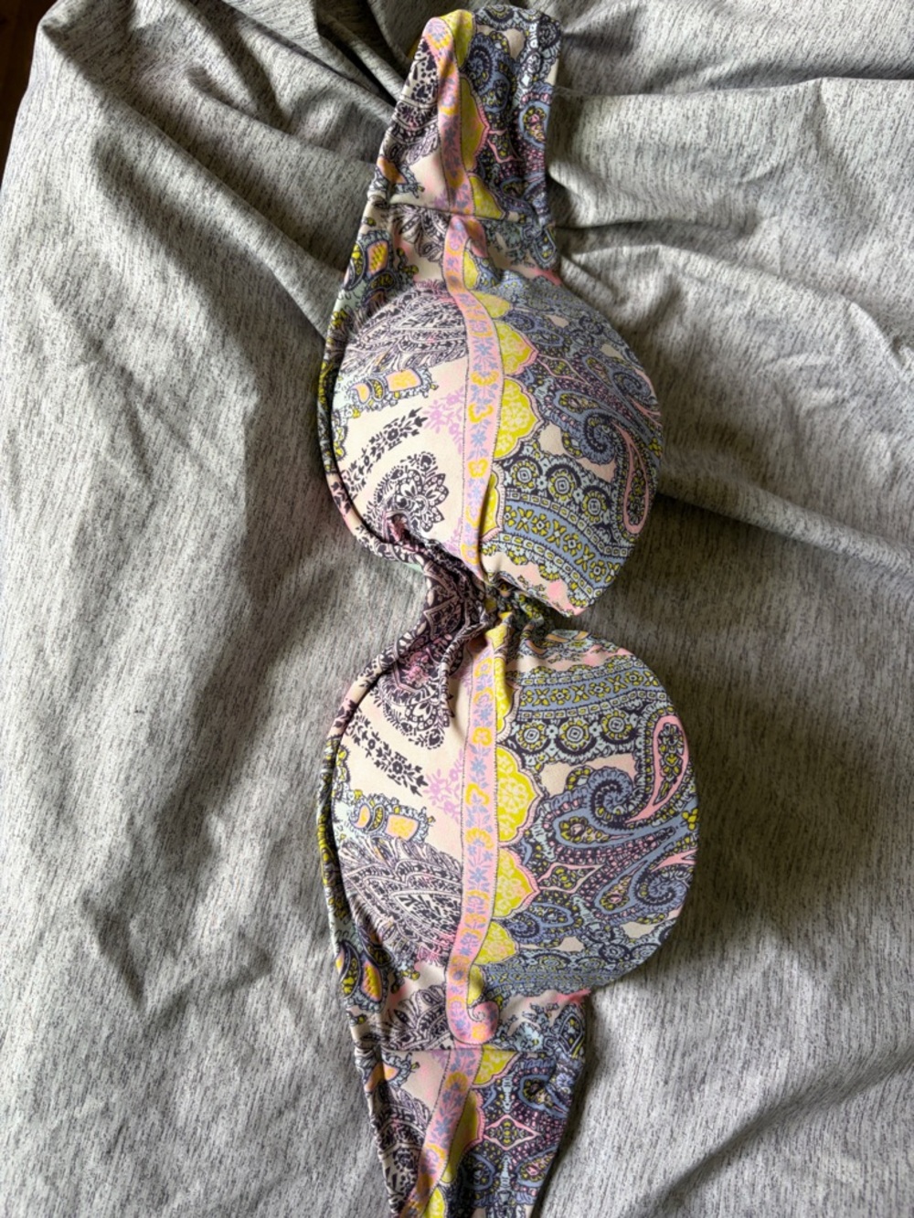Victoria's Secret Strapless Paisley Bikini Top